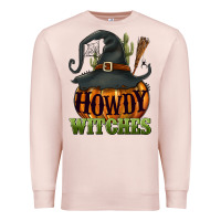 Pale Pink Howdy witches Premium Sweatshirt - NancyCooperArtShop