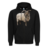 Black navajo churro sheep Zipper Hoodie - LillyAllenDesigns