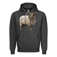 Charcoal Heather navajo churro sheep Zipper Hoodie - LillyAllenDesigns