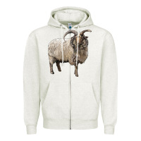 Oatmeal Heather navajo churro sheep Zipper Hoodie - LillyAllenDesigns