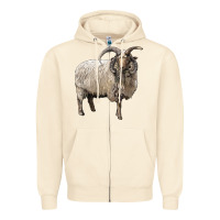 Sandshell navajo churro sheep Zipper Hoodie - LillyAllenDesigns