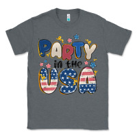 Charcoal Heather party in the usa Classic Tee - MaliasSmallBusiness