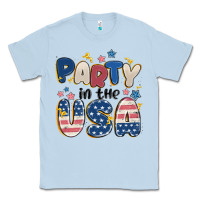 Dusty Blue party in the usa Classic Tee - MaliasSmallBusiness