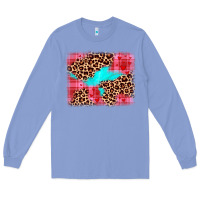 Colony Blue valentine's day leopard background Long Sleeve Tee - JahusDesignShop