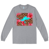 Heather Grey valentine's day leopard background Long Sleeve Tee - JahusDesignShop