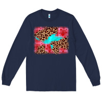 Navy valentine's day leopard background Long Sleeve Tee - JahusDesignShop