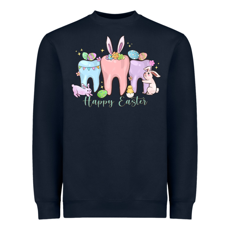 Happy Easter Teeth Heavyweight Sweatshirt by MaliasSmallBusiness | Teevron