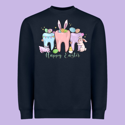 Happy Easter Teeth Heavyweight Sweatshirt Designed By Maliassmallbusiness