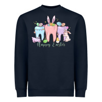 Navy happy easter teeth Heavyweight Sweatshirt - MaliasSmallBusiness