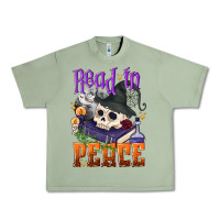 Oil Green Read in peace Halloween Urban Heavy Tee - NancyCooperArtShop