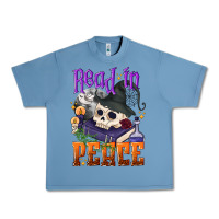 Pebble Blue Read in peace Halloween Urban Heavy Tee - NancyCooperArtShop