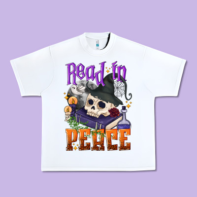 Read In Peace Halloween Urban Heavy Tee Designed By Nancycooperartshop
