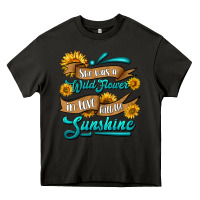 Asphalt she was a wild flower in love with the sunshine Heavy Core Tee - HRA Design Shop
