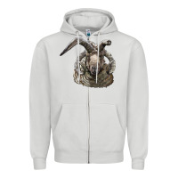 Dove Grey navajo churro sheep head Zipper Hoodie - LillyAllenDesigns