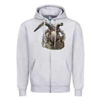 Heather Grey navajo churro sheep head Zipper Hoodie - LillyAllenDesigns