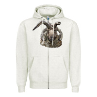 Oatmeal Heather navajo churro sheep head Zipper Hoodie - LillyAllenDesigns
