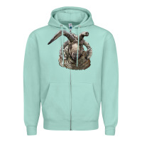 Seafoam navajo churro sheep head Zipper Hoodie - LillyAllenDesigns