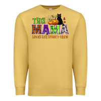 Antique Gold This mama loves her spooky crew Premium Sweatshirt - NancyCooperArtShop