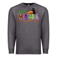 Charcoal Heather This mama loves her spooky crew Premium Sweatshirt - NancyCooperArtShop