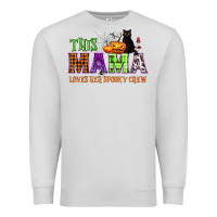 Dove Grey This mama loves her spooky crew Premium Sweatshirt - NancyCooperArtShop
