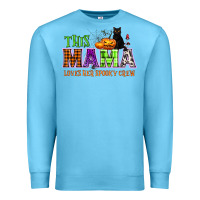 Ocean Blue This mama loves her spooky crew Premium Sweatshirt - NancyCooperArtShop
