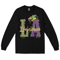 Black louisiana mardi gras Long Sleeve Tee - MaliasSmallBusiness