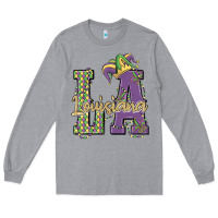 Heather Grey louisiana mardi gras Long Sleeve Tee - MaliasSmallBusiness