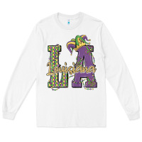 White louisiana mardi gras Long Sleeve Tee - MaliasSmallBusiness