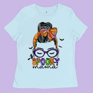 Spooky Mama Ladies Tee Designed By Jahusdesignshop
