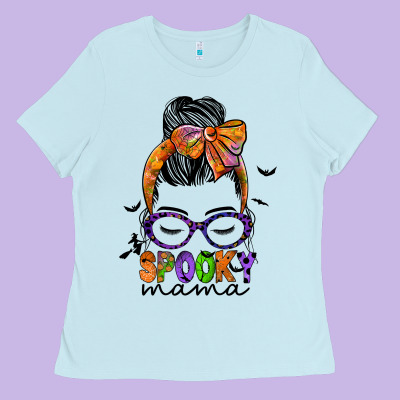 Spooky Mama Ladies Tee Designed By Jahusdesignshop