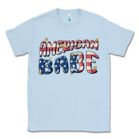 Dusty Blue American babe Classic Tee - MaliasSmallBusiness