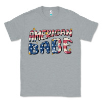 Heather Grey American babe Classic Tee - MaliasSmallBusiness