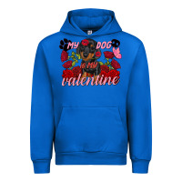 Cobalt My dog is my Valentine's Day Urban Hoodie - FaDigitalArtStudio