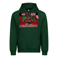 Forest Green My dog is my Valentine's Day Urban Hoodie - FaDigitalArtStudio