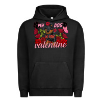 Pigment Black My dog is my Valentine's Day Urban Hoodie - FaDigitalArtStudio