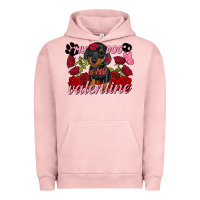 Pigment Salmon My dog is my Valentine's Day Urban Hoodie - FaDigitalArtStudio