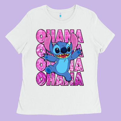 Ohana Stitch Ladies Tee Designed By Zillion Design Studio