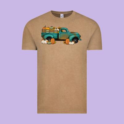 Pumpkin Farm Truck No Background Vintage Tee Designed By Jasminsmagicworld