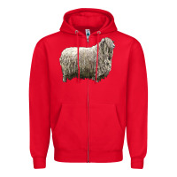 Red lincoln sheep Zipper Hoodie - LillyAllenDesigns