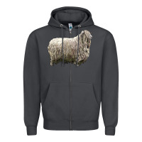 Smoke lincoln sheep Zipper Hoodie - LillyAllenDesigns