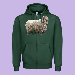 Lincoln Sheep Zipper Hoodie Designed By Lillyallendesigns