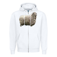 White lincoln sheep Zipper Hoodie - LillyAllenDesigns
