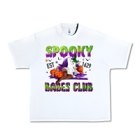 White Spooky babes club Urban Heavy Tee - NancyCooperArtShop