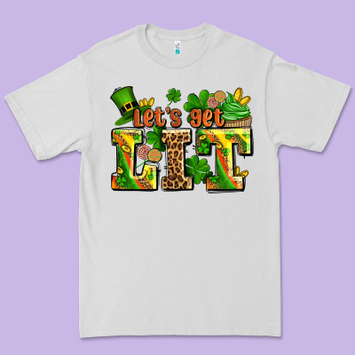 St Patricks Lets Get Lit Premium Tee Designed By Adodesignshop