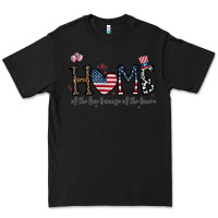 Black home of the free beacuse of the brave Premium Tee - CowhideDigitalArt