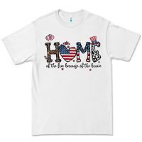 White home of the free beacuse of the brave Premium Tee - CowhideDigitalArt