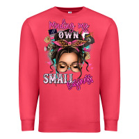 Cardinal minding my own small business messy bun Premium Sweatshirt - texasbilliewilder