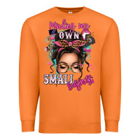 Carrot minding my own small business messy bun Premium Sweatshirt - texasbilliewilder