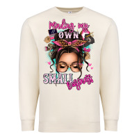 Sandshell minding my own small business messy bun Premium Sweatshirt - texasbilliewilder