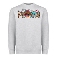 Heather Grey mama cow Heavyweight Sweatshirt - MaliasSmallBusiness
